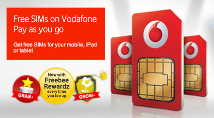 Vodafone免费SIM卡